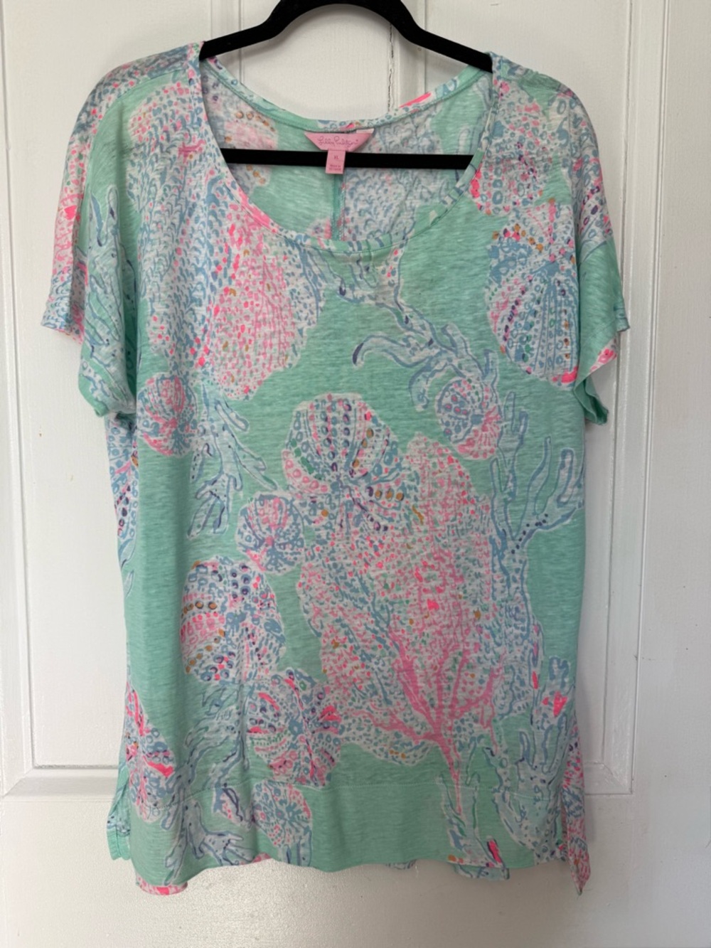 Lilly Pulitzer Mikela Fansea Linen Top  - XL